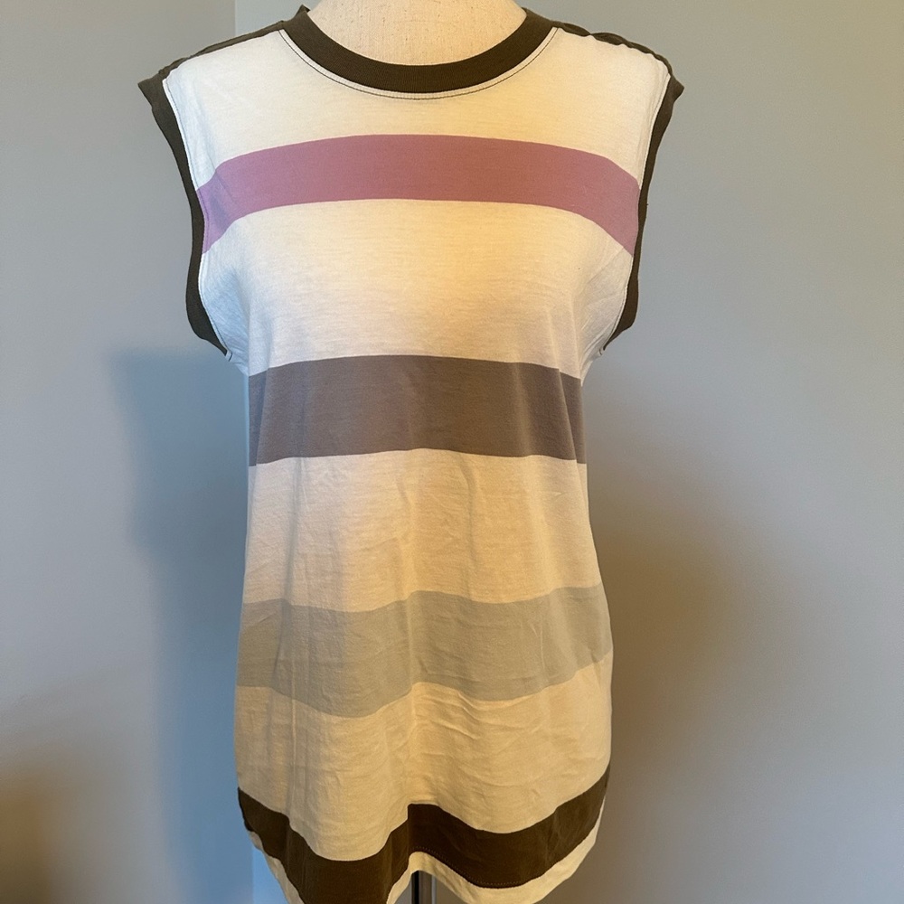 NWT sz S ATM Anthony Thomas Melillo Women's Classic Muscle Tank Top striped